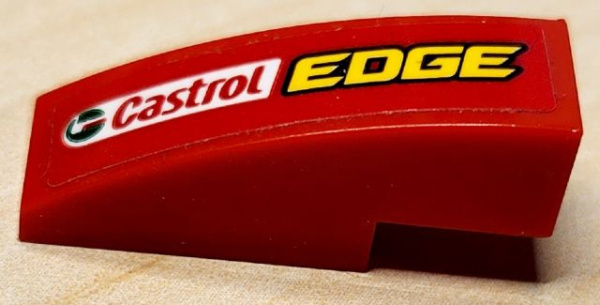 Lego Slope, Curved 3 x 1 with Castrol Edge Sticker 50950pb